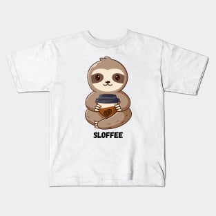 Sloffee Sloth Kids T-Shirt